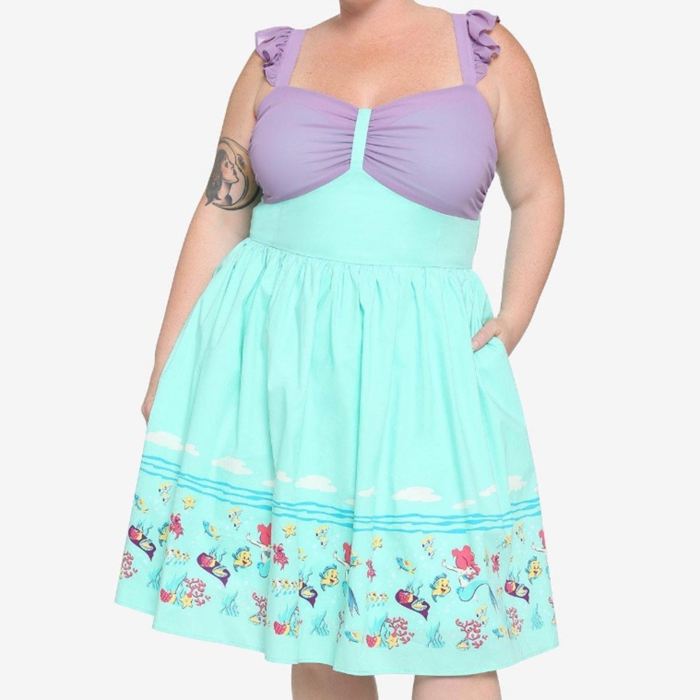 Her‎ Universe Disney The Little Mermaid Retro Dress Plus Size Hot Topic Cosplay